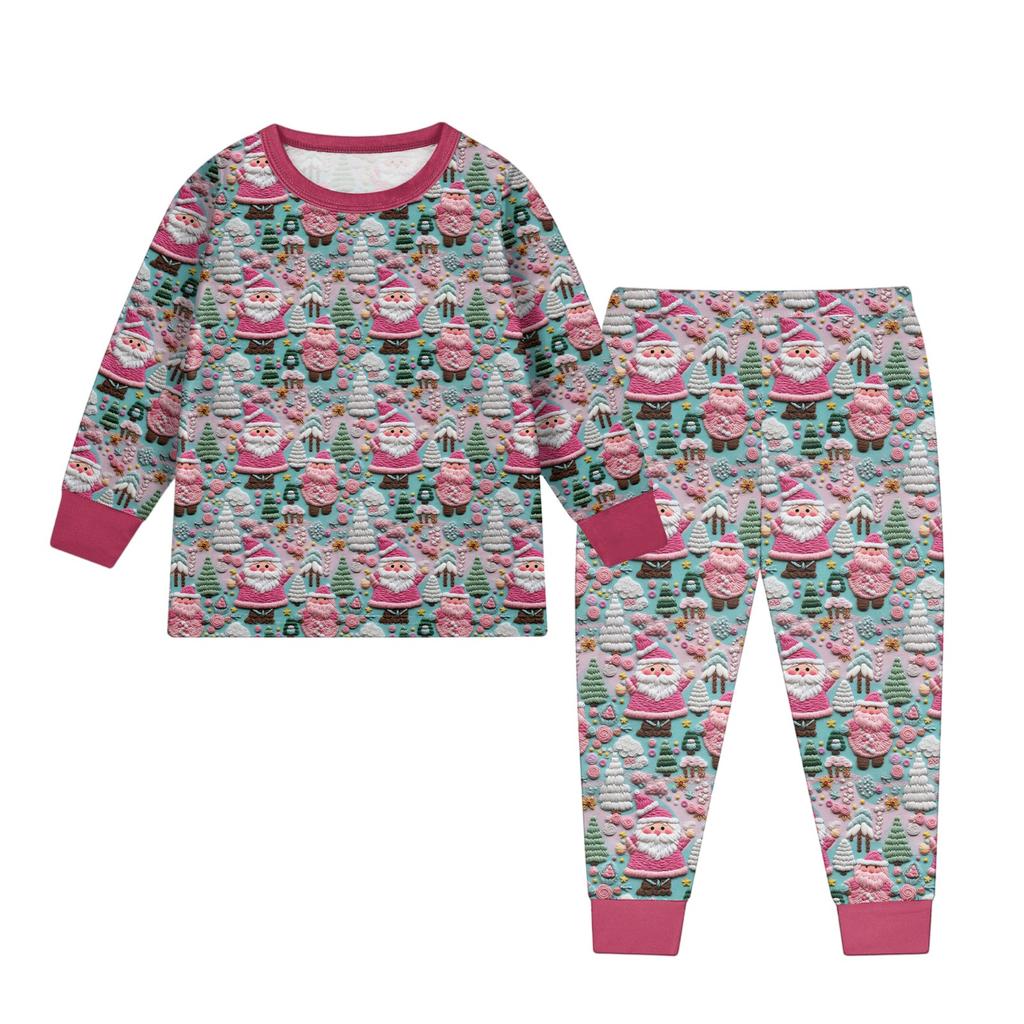 Children's Fashion Suit Skirt Round Neck Long Sleeve Top Pants