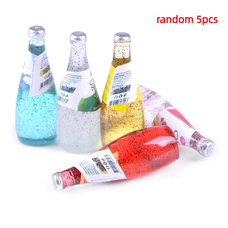 

1/5pcs Miniature Cafe Toy Decoration Model Mini Drink Iced American Latte Play House for Dollhouse Accessories