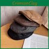 Beret Suede Retro With Solid Color Design Suitable For Teens Daily Matching