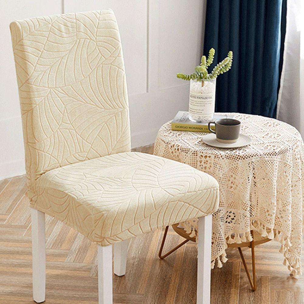 Dacron Dining Chair Cover Jacquard Seat Covers Chair Protective Case Kitchen Chair Cover Household