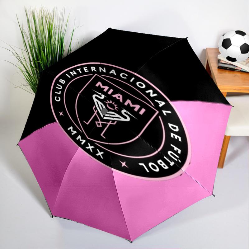 Inter Mi-ami Fc Emblem Printed Automatic Umbrella, 8-Frame for Travel, camping, Casual Umbrella, Essential Gift for  for family and friends
