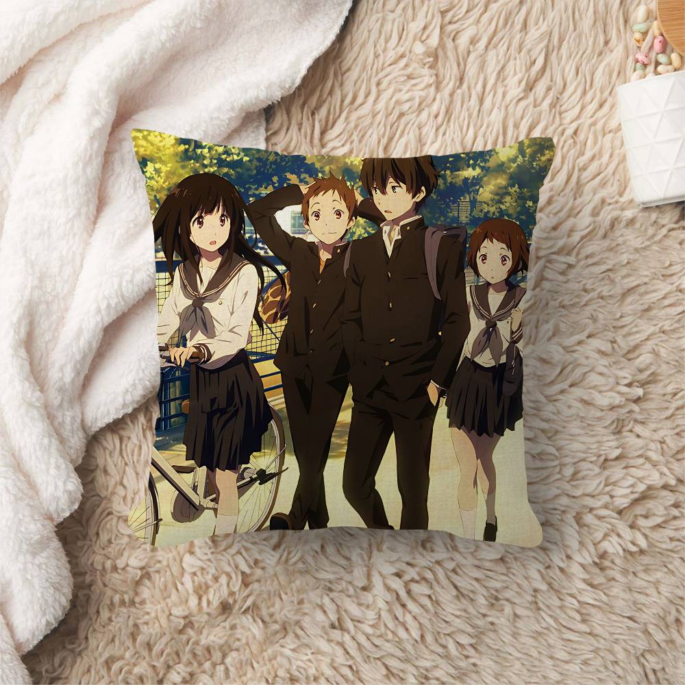 Hyouka Anime Cushion Cover Car Throw Pillow Case For Sofa Car Christmas Gift xcm xcm
