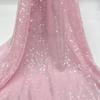 Tessuto di Pizzo Ricamato Full Paillettes Lucide Multicolore Materiale da Cucito Fai da Te per Abito da Sposa Tessuto Decorativo per Abbigliamento