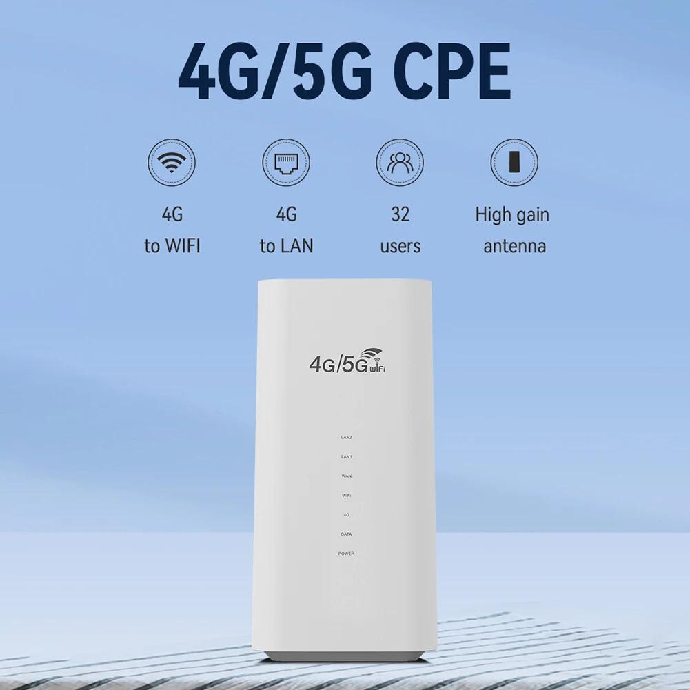 Wireless Router 300Mbps CPE 4G WiFi Router 3 RJ45 with SIM Card Slot Wide Coverage Internal Antenna for Indoor Outdoor