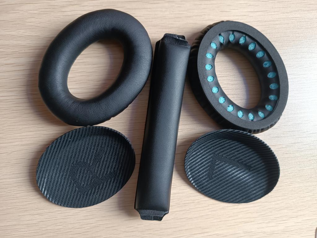 Headband Cushion and Ear Pads Replacement for Bose Quiet Comfort 25 35 (QC25 QC35) and QuietComfort 35 II (QC35ii) Headphones