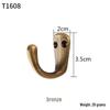 European Style Gold Wall-Mounted All-Copper Clothes & Hat Hook for Entryway, Bathroom, and Kitchen