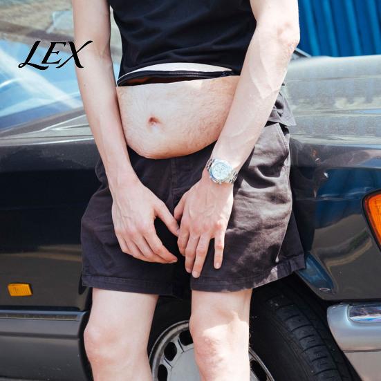 Unique Bar Gathering Bag Funny Belly Bag, Realistic Big Waist Novelty Fanny Fashionable Pouch for Men Pack with Adjustable Strap, Gag Gift Dad Husband