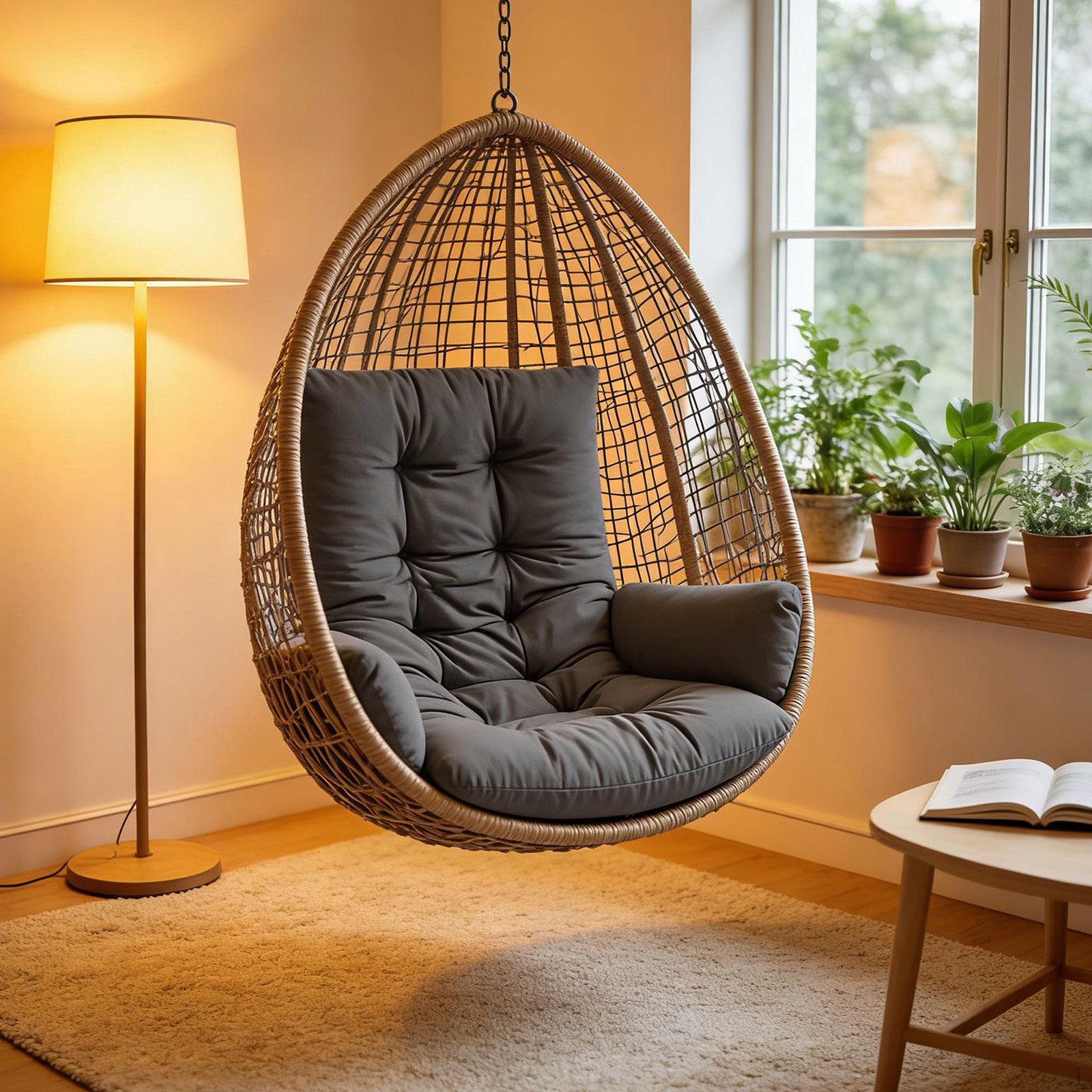 Подушка для сиденья качелей противоскользящая удобная подушка для гамака для балкона спальни патио мебель Deep Gray 3060₽