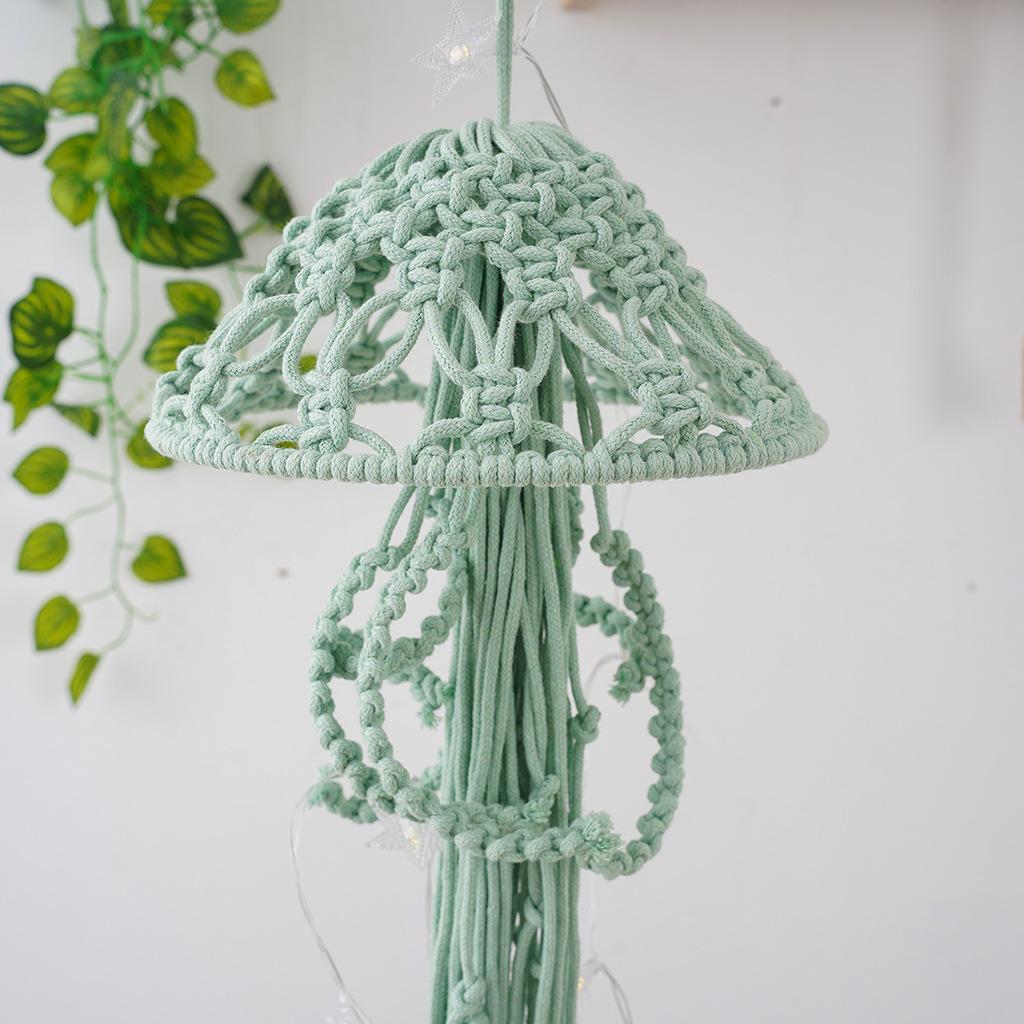 Nordic Handmade Cotton Rope Jellyfish Hanging Ornament for Children's Room or Bedroom