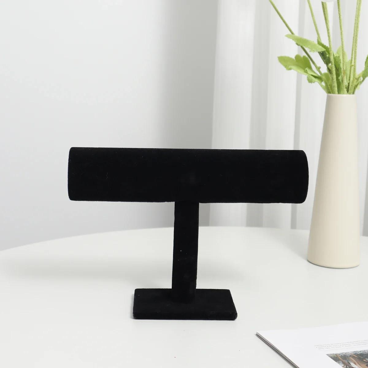 

1 шт. Бархатная подставка для браслетов, Подставка для ювелирных изделий, Подставка для хранения браслетов, часов, Подставка для демонстрации ювелирных изделий, Реквизит для демонстрации чёрный