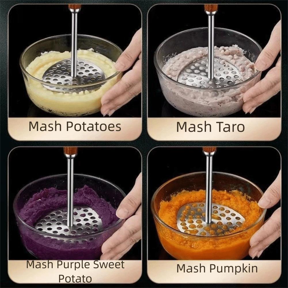 Small Hole Potatoes Masher Stainless Steel Avocado Masher Hand Tool Kitchen Tool Kitchen