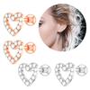 Set 10 Stainless Steel Bar Cartilage Piercing Studs Star Heart Flower Moon Rook Earlobe Screw Statement Earrings Tragus Conch