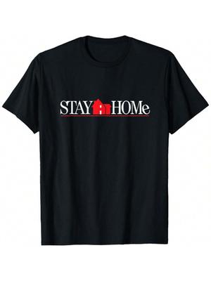 STAY AT HOME Selbstisolation Alleine bleiben Slogan T-Shirt