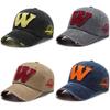 W Letter Baseball Cap Unisex Denim Outdoor Sun Protection Adjustable Gift Hat