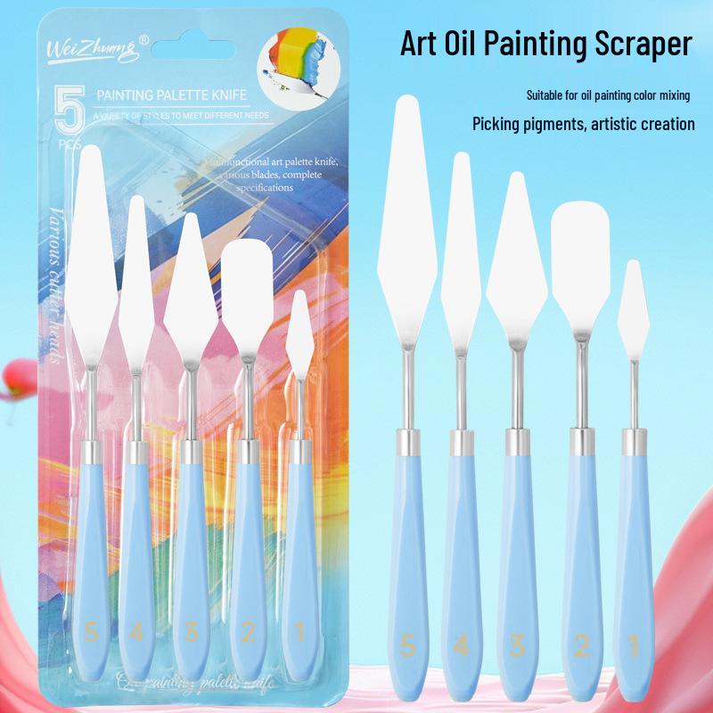 Art Spatula Set: Stainless Steel Palette Knife for Oil, Gouache, and Pastels