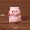 Mini Summer Pink Piggy Figurine Cartoon Pig Micro Landscape Ornament Dollhouse Model Car Interior Home Desktop Decoration