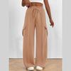 Women's Running Sports Pants Overalls Loose Wide-leg Casual Pants Casual Exercise Jogging Pants with Pockets