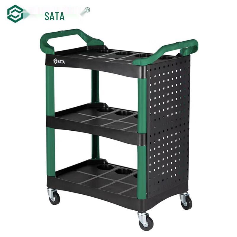 SATA AE5971 Plastic Tool Cart with Pegboard