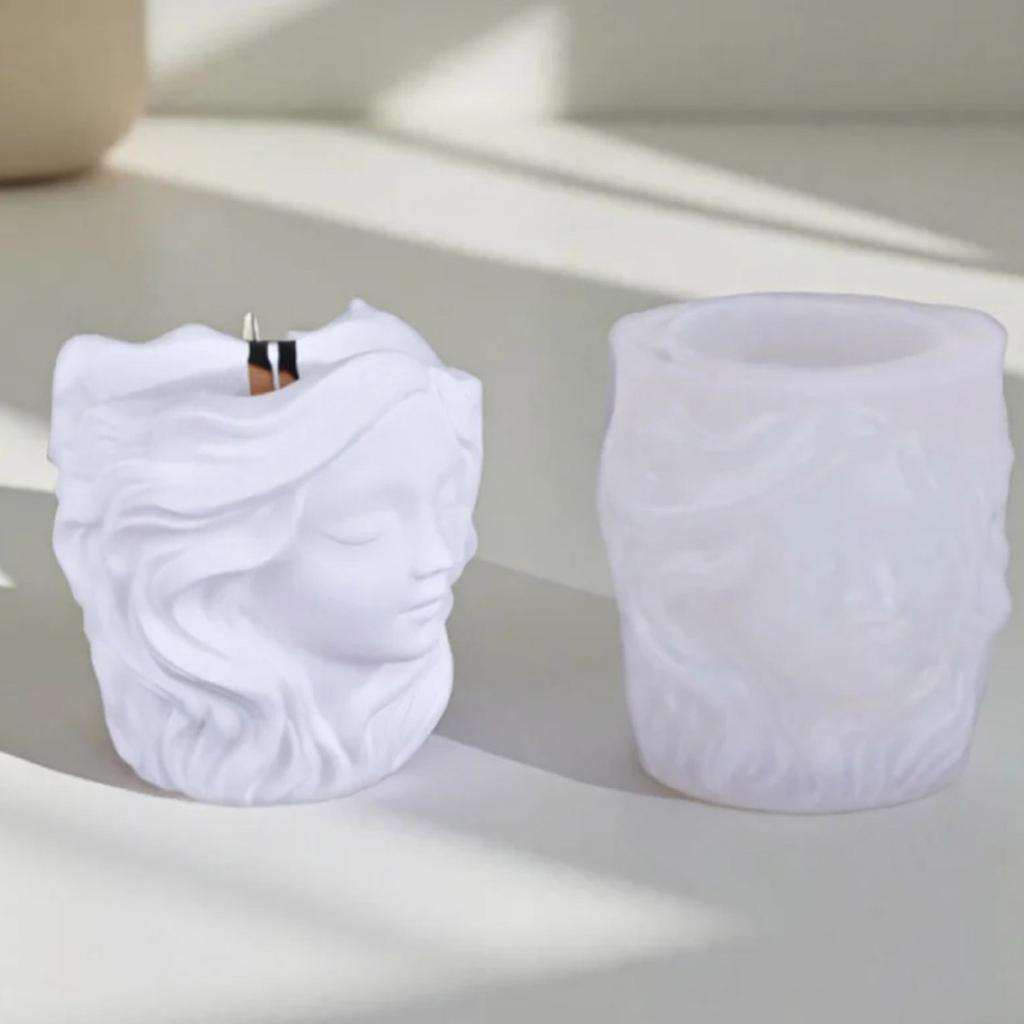 DIY Dziewczynka Doniczka Silikonowa Forma Do Żywicy Cement Rzemiosło Unikalny Ręcznie Robiony Prezent Dekoracja Domu Uchwyt na Biżuterię