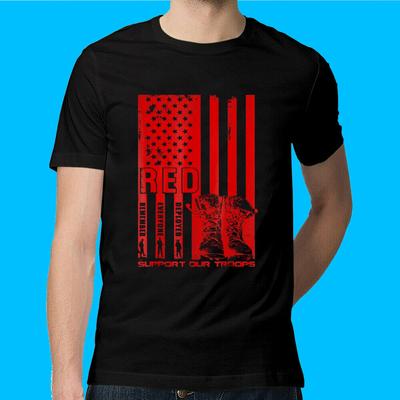 Red Friday Military Support Our Troops Unisex T-shirt