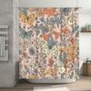 Beautiful Butterfly Floral Shower Curtain Bath Decor Pink Color