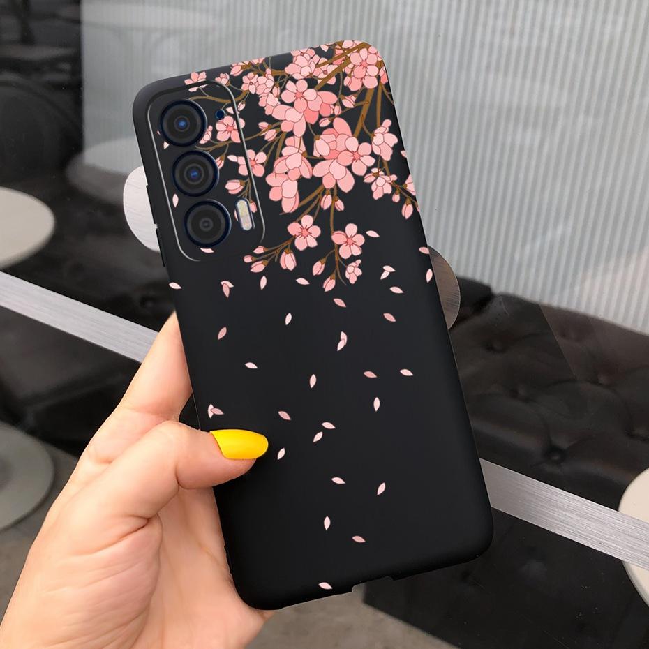 Silicon Case For Motorola Edge (2021) / Edge 5G UW (2021) Fashion Sunflower Daisy Pattern Soft Phone Cases For Edge 2021 XT2141
