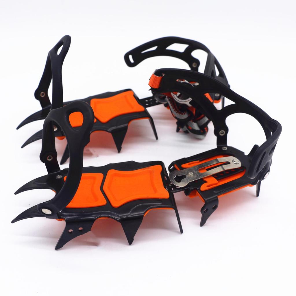 12-Tooth Ice Cleats: Anti-Slip Covers for Snow, Ice Climbing, Hiking & Mountaineering