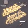 Merry Christmas LED Light Up Letters Decoration for Tree Holiday Home Party Warm White String Lights Outdoor Xmas Ornaments