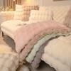 Thick Imitation Rabbit Fur Plush Couch Cover Cover Anti-Slip Plush Couch Towel Sofa Cushion For Lounge Contemporary Home Decoration
