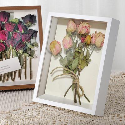 Verdickter 3D-Blumen-Fotorahmen: Modernes minimalistisches DIY Tischplatten-Display
