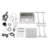 17.7 * 16 * 29.5in Stainless-Steel Kitchen Sink, Free Standing Utility Sink with Faucet, Indoor Outdoor Laundry Sink