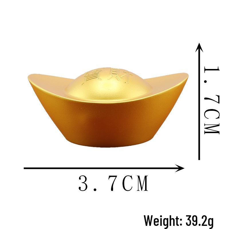 

Golden Brass Alloy Ingot Ornament: Stress-Relief Bronze Ware for Office & Home Decor