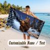 Personalized Beach Towel,The Gruffalo Custom Printed Name Text, Super Absorbent Towel For Beach Vacation