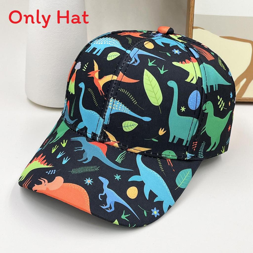 Cartoon Dinosaur Kids Baseball Cap With Sun Protection For Summer Outdoors Style2