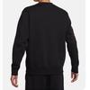 Nike Club Fleece Logo Embroidered Crew Neck Pullover Men Sweatshirt Black FB7476-011