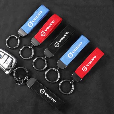 Suède Autosleutelhanger Hanger Anti-verlies Sleutelhanger Bedeltjes Cadeaus Lanyard Voor Xc60 Xc90 V40 V60 S60 V50 V90 S80 C40 XC40 V70 XC70