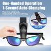 One-Handed-Operation Sunglasses Holder for Car, Visor Sunglass Holder 2 Pack