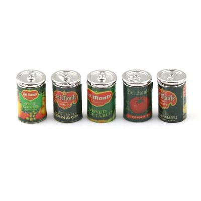 Miniature Food Play Scene Model Doll House Accessories Mini Canned Fruit