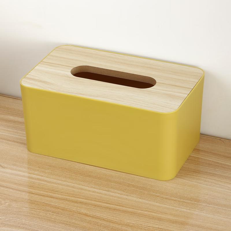 Jingyu Simple Bamboo Lid Tissue Box