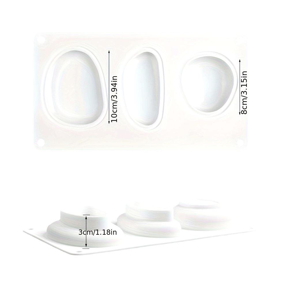 3-hole Creative Large-size Pebble Silicone Mold Candle Mold Diy Stone Modeling Decorative Crafts Making Plaster Resin Clay Mold