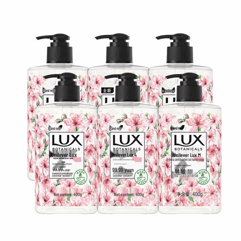 LUX Антибактериальное мыло для рук с ароматом - Цветок вишни (6 x 400 г)
