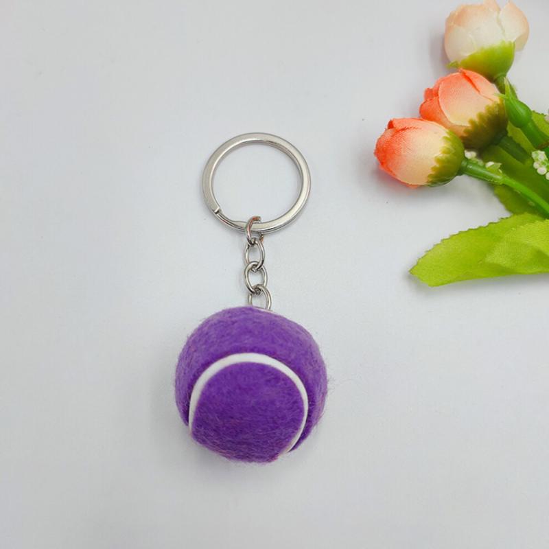 6-teiliges Set kleiner Tennis-Schlüsselanhänger, Mini-Sport-Schlüsselring, Mini-Tennis-Rucksackanhänger