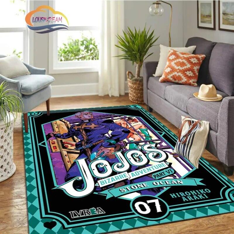JoJo's Bizarre Adventure Stone Ocean Series Anime Carpet and Rug Living Room Large Area Decoration Sofa Mat Bedroom Doormat.