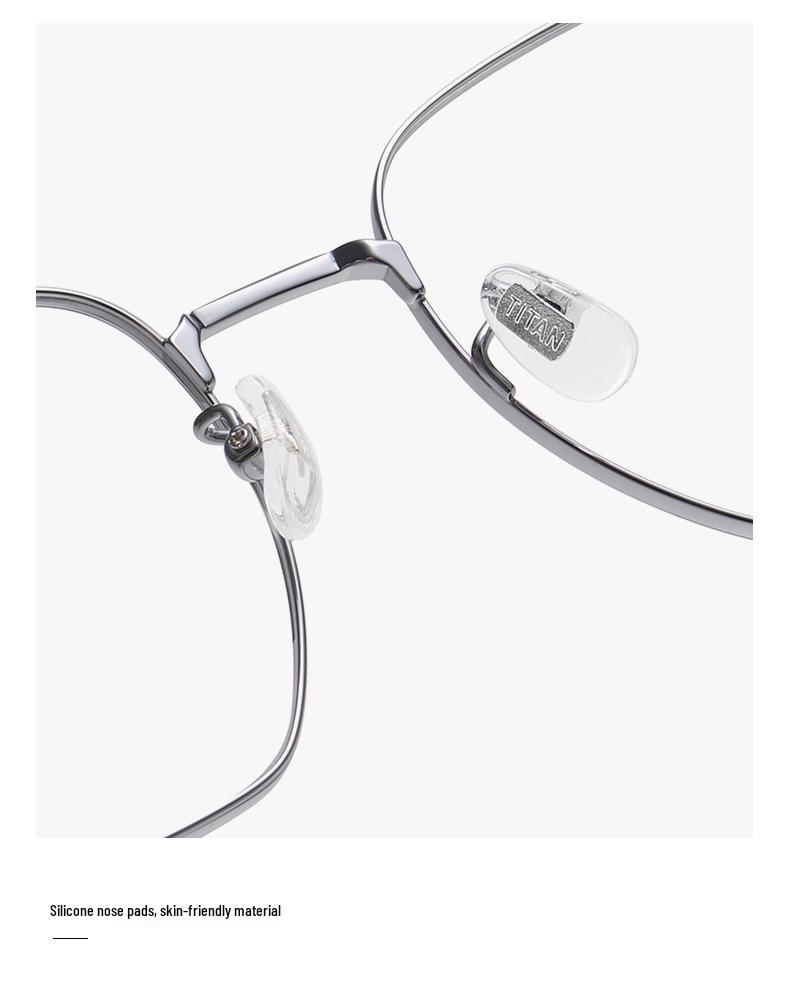 Vintage Ultralight Pure Titanium Eyeglass Frame | Large Polygonal Slim Design | Unisex Minimalist Prescription Glasses
