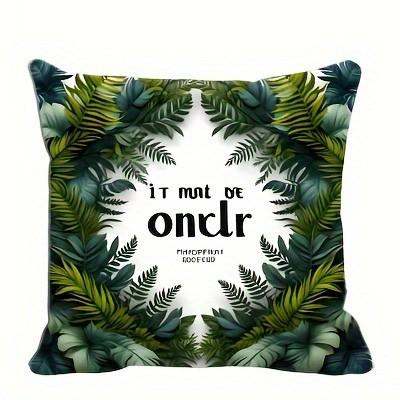 Exotic Tropical Leaves Pattern Throw Pillow Pattern Cushion Cover Suitable For Sofa Bedroom Car Pillow Cover