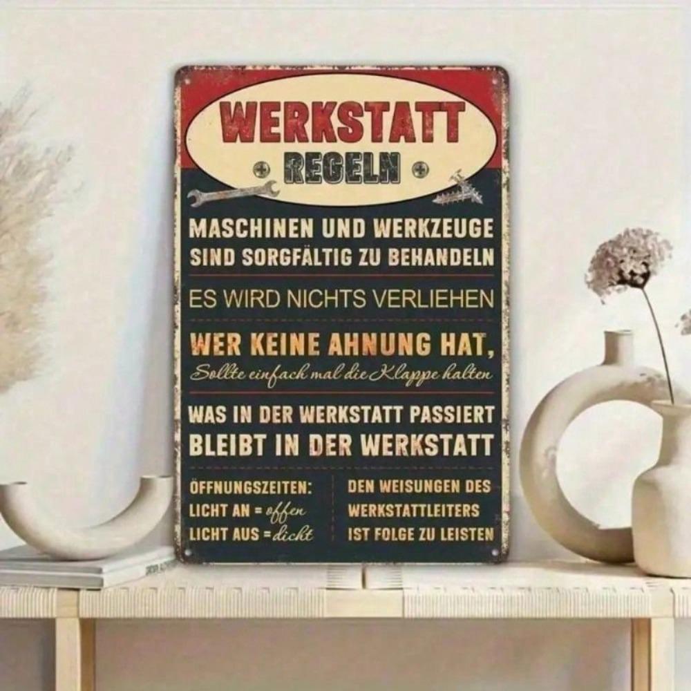 Vintage Retro Metal Wall Sign Bar Garage Decor