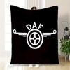 DAF Logo Decal Sticker Car Window Bumper Laptop Vinyl WhiteBlanket Flannel Throw Blanket for Sofa, Bed, Travel, Camping, Office, Couch, Chai