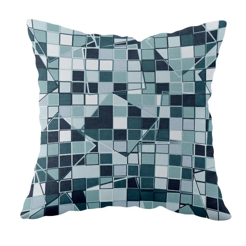 Office Living Room Home Pillowcase Geometric Pattern Printed Pillowcase Car Ornaments