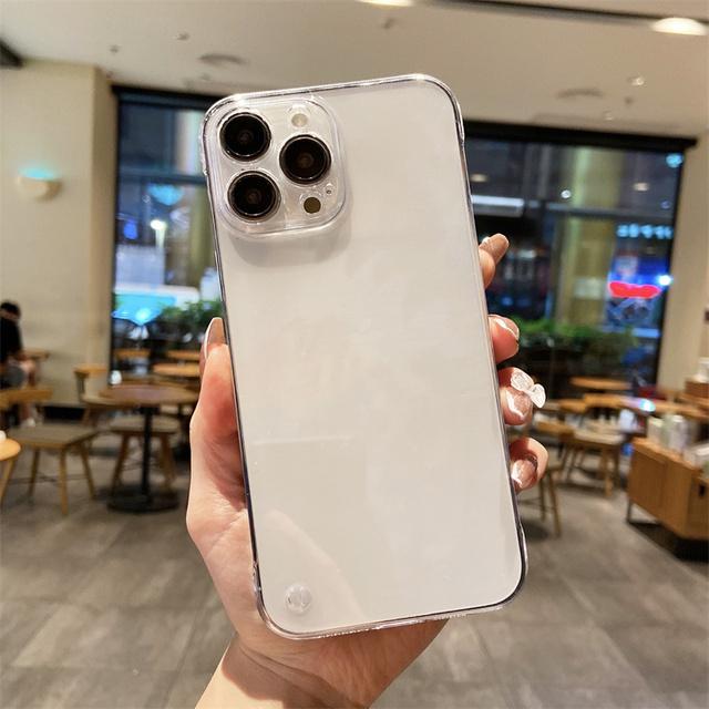 Husă transparentă pentru telefon cu bara de protecție anti-șoc pentru Iphone 13 12 11pro Max Xr Protejează capacul din spate fără cadru lateral Huse transparente pentru Iphone13