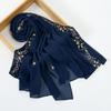 Chiffon Material Ramadan Hijab Scarf Floral Embroidery Summer Femme Shawl  Daily Events